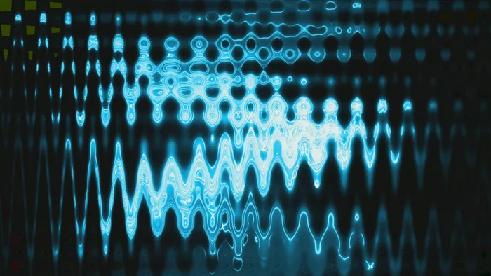Representación abstracta de una voz digital, propia de un agente de IA